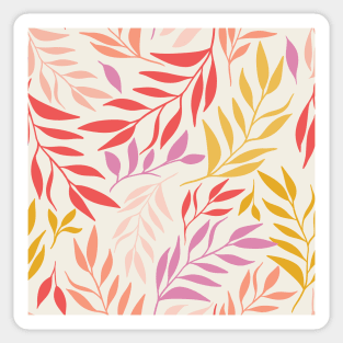 Pretty leaf repeat pattern Sticker